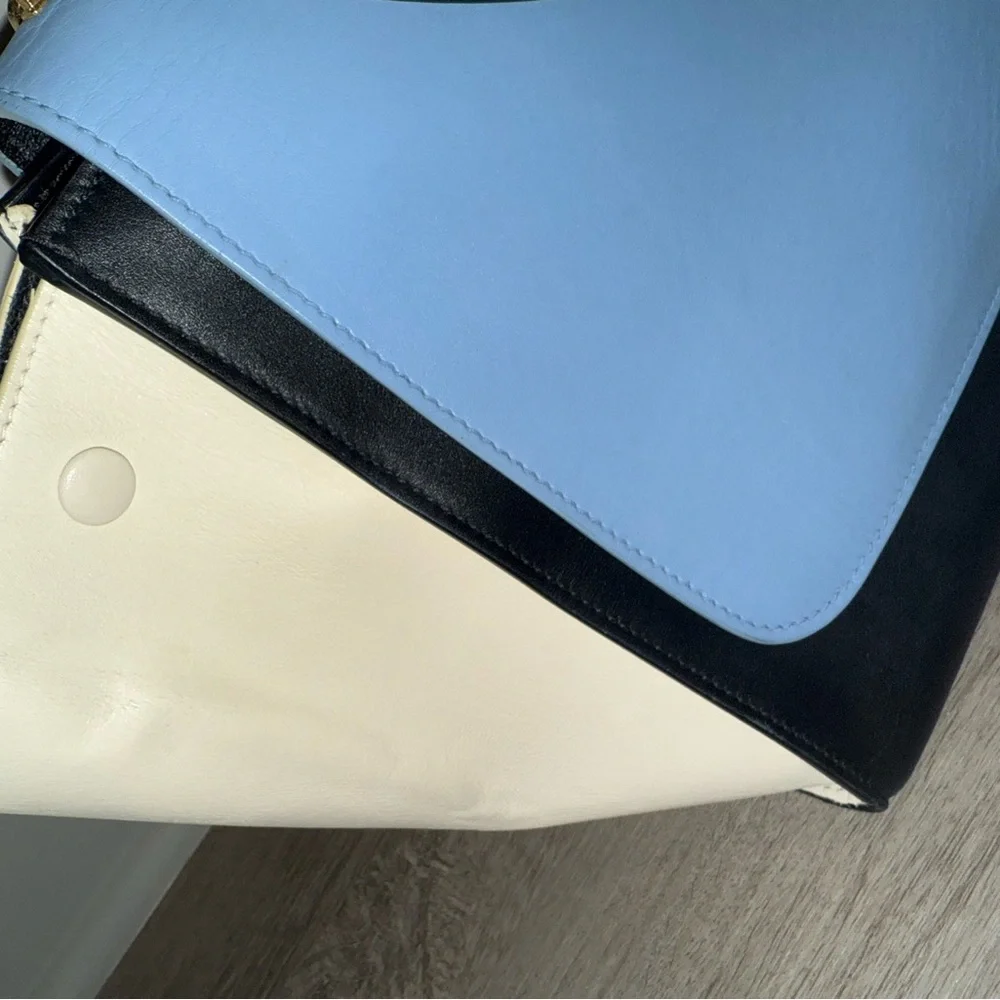 Celine Trapeze Tricolor Medium Bag with Strap